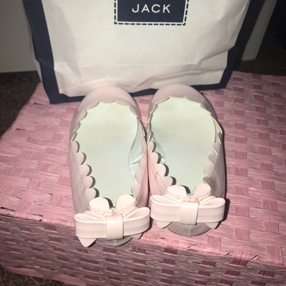 Janie and jack little girls pink flats size 9 - Picture 2 of 3